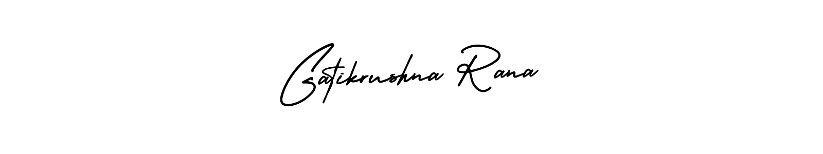 How to make Gatikrushna Rana name signature. Use AmerikaSignatureDemo-Regular style for creating short signs online. This is the latest handwritten sign. Gatikrushna Rana signature style 3 images and pictures png