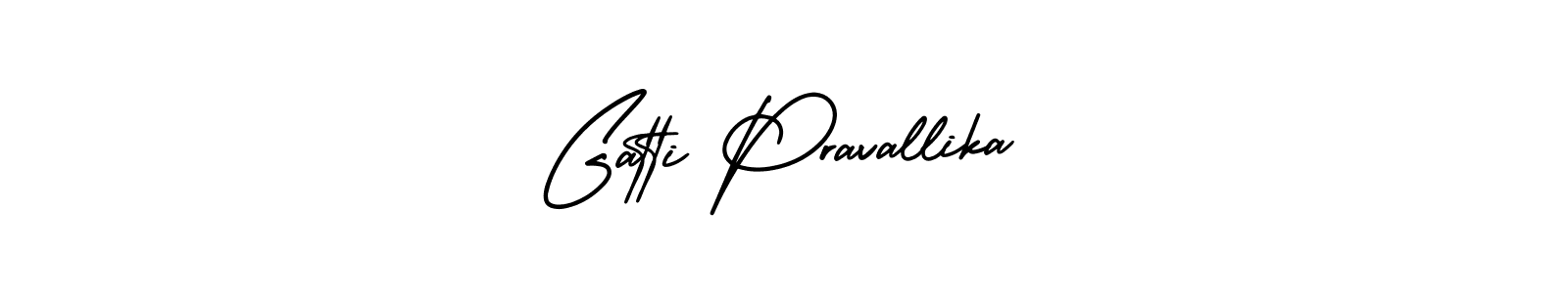 AmerikaSignatureDemo-Regular is a professional signature style that is perfect for those who want to add a touch of class to their signature. It is also a great choice for those who want to make their signature more unique. Get Gatti Pravallika name to fancy signature for free. Gatti Pravallika signature style 3 images and pictures png