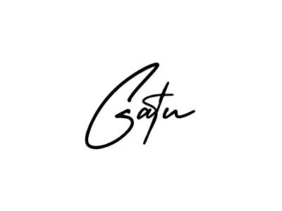Make a beautiful signature design for name Gatu. With this signature (AmerikaSignatureDemo-Regular) style, you can create a handwritten signature for free. Gatu signature style 3 images and pictures png