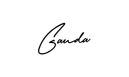 Make a beautiful signature design for name Gauda. With this signature (AmerikaSignatureDemo-Regular) style, you can create a handwritten signature for free. Gauda signature style 3 images and pictures png