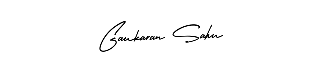 How to make Gaukaran Sahu name signature. Use AmerikaSignatureDemo-Regular style for creating short signs online. This is the latest handwritten sign. Gaukaran Sahu signature style 3 images and pictures png