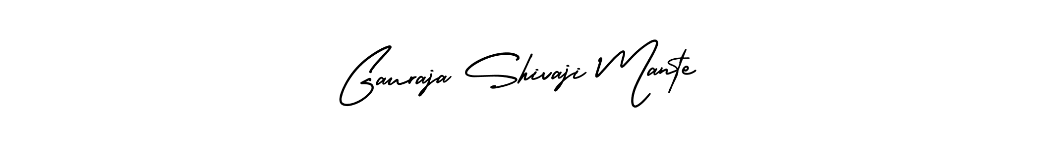 The best way (AmerikaSignatureDemo-Regular) to make a short signature is to pick only two or three words in your name. The name Gauraja Shivaji Mante include a total of six letters. For converting this name. Gauraja Shivaji Mante signature style 3 images and pictures png