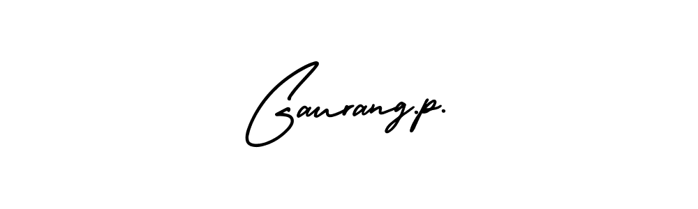 Make a beautiful signature design for name Gaurang.p.. With this signature (AmerikaSignatureDemo-Regular) style, you can create a handwritten signature for free. Gaurang.p. signature style 3 images and pictures png