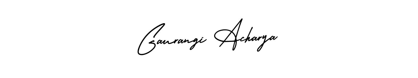 How to make Gaurangi Acharya name signature. Use AmerikaSignatureDemo-Regular style for creating short signs online. This is the latest handwritten sign. Gaurangi Acharya signature style 3 images and pictures png