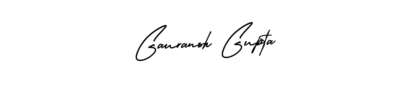 The best way (AmerikaSignatureDemo-Regular) to make a short signature is to pick only two or three words in your name. The name Gauransh Gupta include a total of six letters. For converting this name. Gauransh Gupta signature style 3 images and pictures png