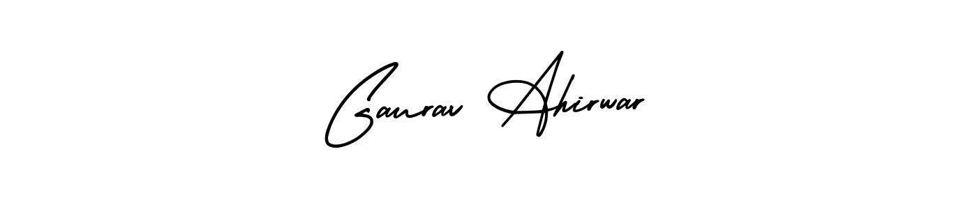 if you are searching for the best signature style for your name Gaurav Ahirwar. so please give up your signature search. here we have designed multiple signature styles  using AmerikaSignatureDemo-Regular. Gaurav Ahirwar signature style 3 images and pictures png