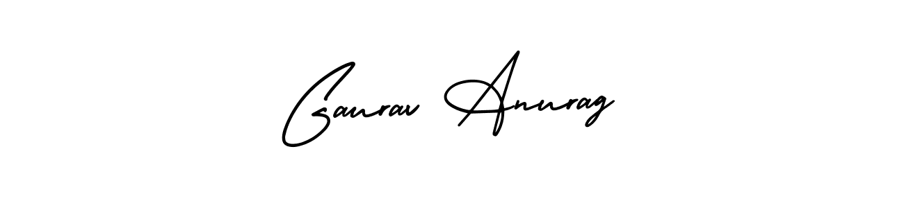 Make a beautiful signature design for name Gaurav Anurag. With this signature (AmerikaSignatureDemo-Regular) style, you can create a handwritten signature for free. Gaurav Anurag signature style 3 images and pictures png