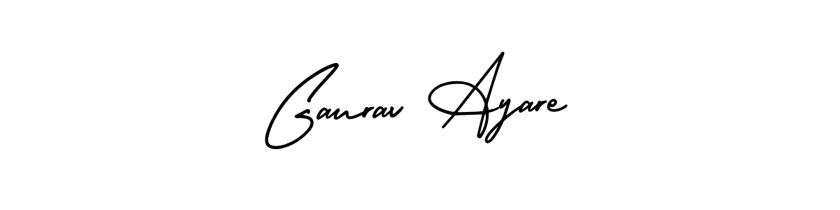 How to make Gaurav Ayare name signature. Use AmerikaSignatureDemo-Regular style for creating short signs online. This is the latest handwritten sign. Gaurav Ayare signature style 3 images and pictures png