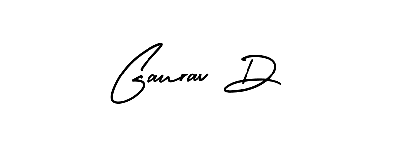 Design your own signature with our free online signature maker. With this signature software, you can create a handwritten (AmerikaSignatureDemo-Regular) signature for name Gaurav D. Gaurav D signature style 3 images and pictures png