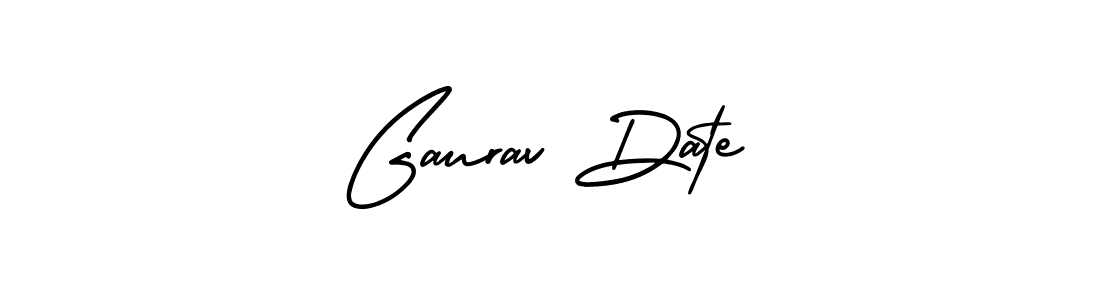 Use a signature maker to create a handwritten signature online. With this signature software, you can design (AmerikaSignatureDemo-Regular) your own signature for name Gaurav Date. Gaurav Date signature style 3 images and pictures png