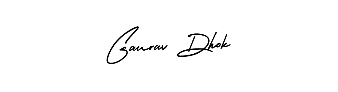 Make a short Gaurav Dhok signature style. Manage your documents anywhere anytime using AmerikaSignatureDemo-Regular. Create and add eSignatures, submit forms, share and send files easily. Gaurav Dhok signature style 3 images and pictures png