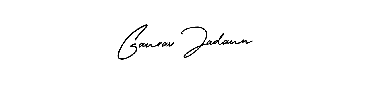 It looks lik you need a new signature style for name Gaurav Jadaun. Design unique handwritten (AmerikaSignatureDemo-Regular) signature with our free signature maker in just a few clicks. Gaurav Jadaun signature style 3 images and pictures png