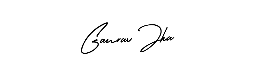 This is the best signature style for the Gaurav Jha name. Also you like these signature font (AmerikaSignatureDemo-Regular). Mix name signature. Gaurav Jha signature style 3 images and pictures png