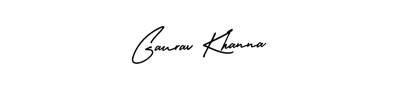 Make a beautiful signature design for name Gaurav Khanna. With this signature (AmerikaSignatureDemo-Regular) style, you can create a handwritten signature for free. Gaurav Khanna signature style 3 images and pictures png