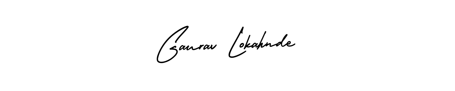 AmerikaSignatureDemo-Regular is a professional signature style that is perfect for those who want to add a touch of class to their signature. It is also a great choice for those who want to make their signature more unique. Get Gaurav Lokahnde name to fancy signature for free. Gaurav Lokahnde signature style 3 images and pictures png