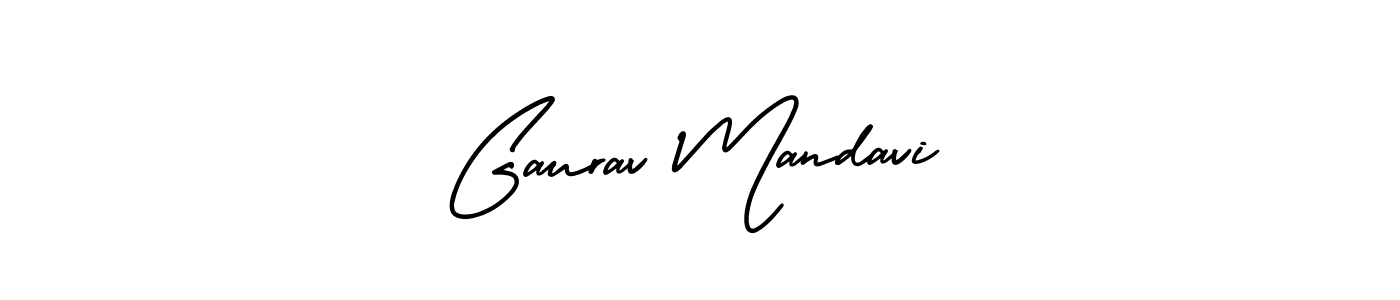 It looks lik you need a new signature style for name Gaurav Mandavi. Design unique handwritten (AmerikaSignatureDemo-Regular) signature with our free signature maker in just a few clicks. Gaurav Mandavi signature style 3 images and pictures png