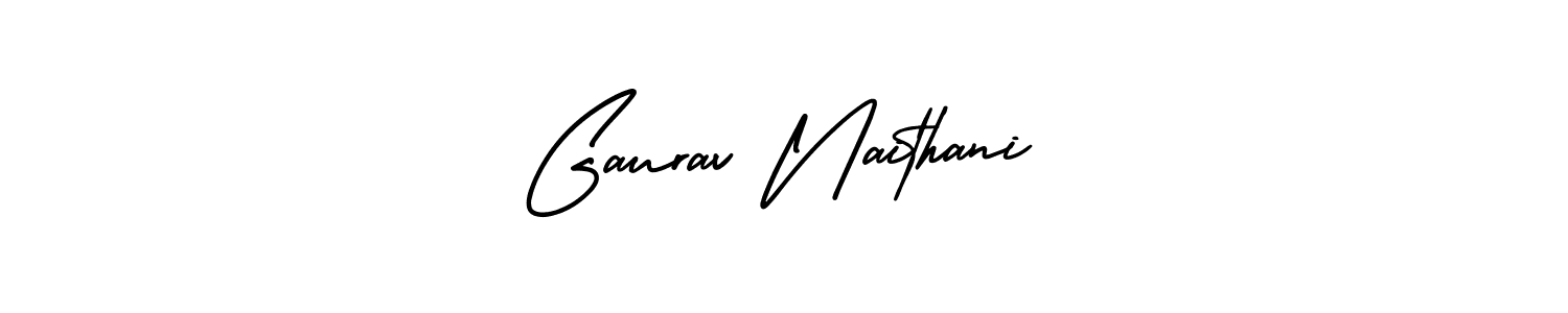 This is the best signature style for the Gaurav Naithani name. Also you like these signature font (AmerikaSignatureDemo-Regular). Mix name signature. Gaurav Naithani signature style 3 images and pictures png