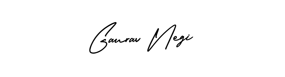 Make a beautiful signature design for name Gaurav Negi. With this signature (AmerikaSignatureDemo-Regular) style, you can create a handwritten signature for free. Gaurav Negi signature style 3 images and pictures png