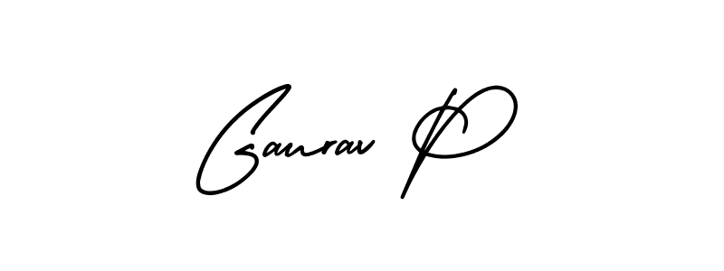 Use a signature maker to create a handwritten signature online. With this signature software, you can design (AmerikaSignatureDemo-Regular) your own signature for name Gaurav P. Gaurav P signature style 3 images and pictures png
