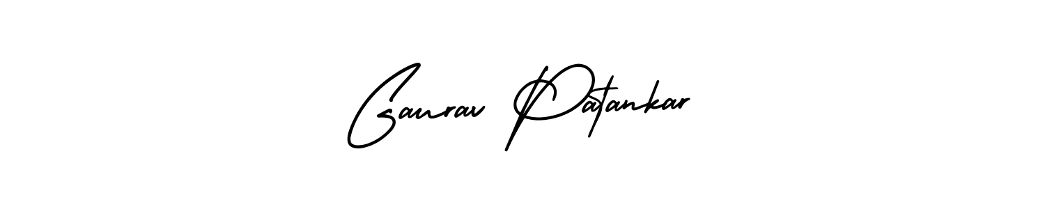 This is the best signature style for the Gaurav Patankar name. Also you like these signature font (AmerikaSignatureDemo-Regular). Mix name signature. Gaurav Patankar signature style 3 images and pictures png