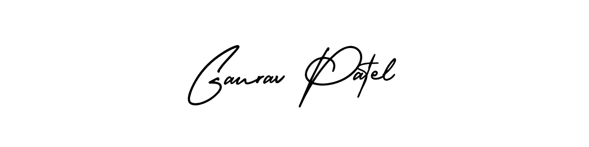 This is the best signature style for the Gaurav Patel name. Also you like these signature font (AmerikaSignatureDemo-Regular). Mix name signature. Gaurav Patel signature style 3 images and pictures png