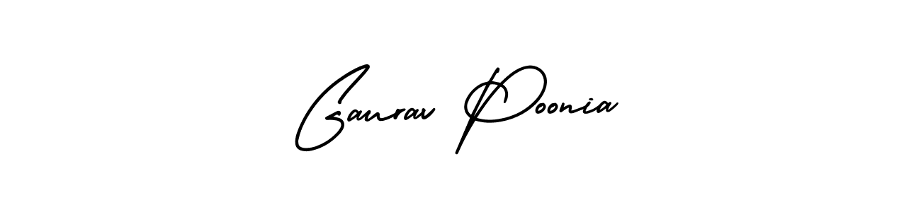 Create a beautiful signature design for name Gaurav Poonia. With this signature (AmerikaSignatureDemo-Regular) fonts, you can make a handwritten signature for free. Gaurav Poonia signature style 3 images and pictures png