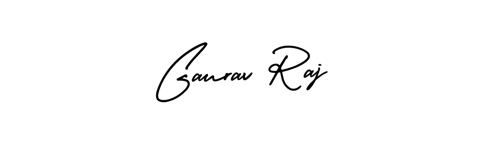 How to make Gaurav Raj name signature. Use AmerikaSignatureDemo-Regular style for creating short signs online. This is the latest handwritten sign. Gaurav Raj signature style 3 images and pictures png