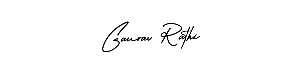 How to make Gaurav Rathi name signature. Use AmerikaSignatureDemo-Regular style for creating short signs online. This is the latest handwritten sign. Gaurav Rathi signature style 3 images and pictures png