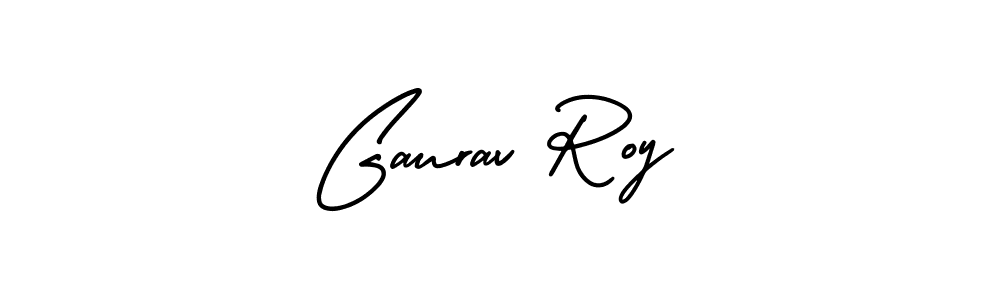 The best way (AmerikaSignatureDemo-Regular) to make a short signature is to pick only two or three words in your name. The name Gaurav Roy include a total of six letters. For converting this name. Gaurav Roy signature style 3 images and pictures png