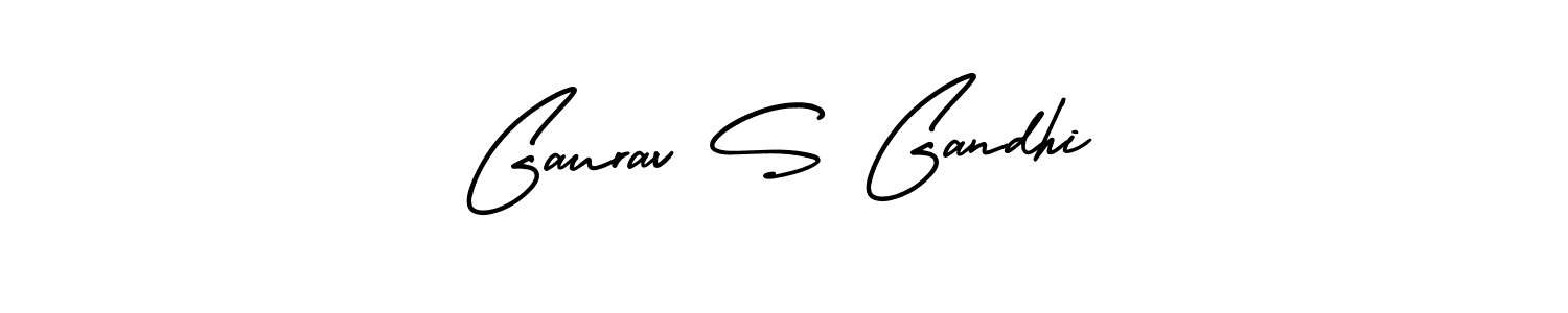 How to make Gaurav S Gandhi name signature. Use AmerikaSignatureDemo-Regular style for creating short signs online. This is the latest handwritten sign. Gaurav S Gandhi signature style 3 images and pictures png