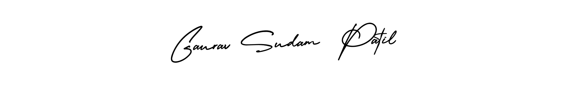 AmerikaSignatureDemo-Regular is a professional signature style that is perfect for those who want to add a touch of class to their signature. It is also a great choice for those who want to make their signature more unique. Get Gaurav Sudam  Patil name to fancy signature for free. Gaurav Sudam  Patil signature style 3 images and pictures png