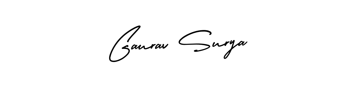 Create a beautiful signature design for name Gaurav Surya. With this signature (AmerikaSignatureDemo-Regular) fonts, you can make a handwritten signature for free. Gaurav Surya signature style 3 images and pictures png