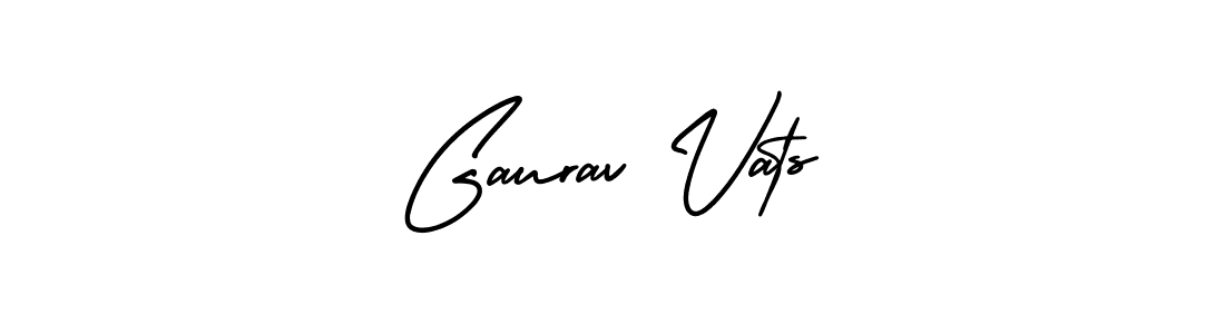 How to Draw Gaurav Vats signature style? AmerikaSignatureDemo-Regular is a latest design signature styles for name Gaurav Vats. Gaurav Vats signature style 3 images and pictures png