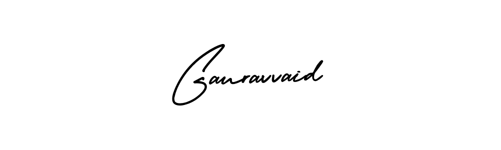 Gauravvaid stylish signature style. Best Handwritten Sign (AmerikaSignatureDemo-Regular) for my name. Handwritten Signature Collection Ideas for my name Gauravvaid. Gauravvaid signature style 3 images and pictures png