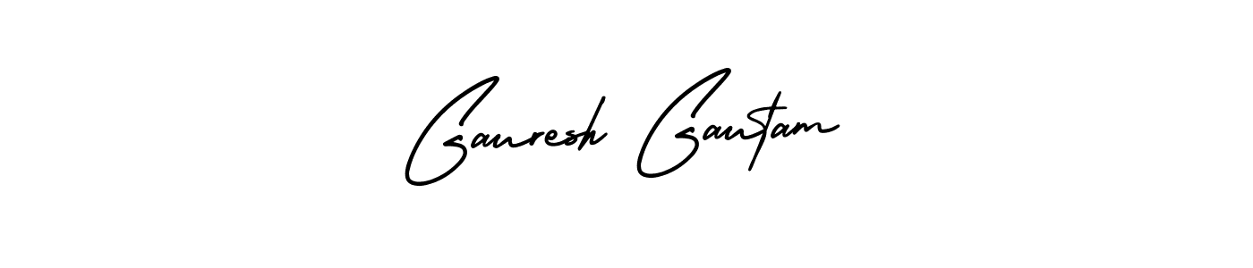 AmerikaSignatureDemo-Regular is a professional signature style that is perfect for those who want to add a touch of class to their signature. It is also a great choice for those who want to make their signature more unique. Get Gauresh Gautam name to fancy signature for free. Gauresh Gautam signature style 3 images and pictures png