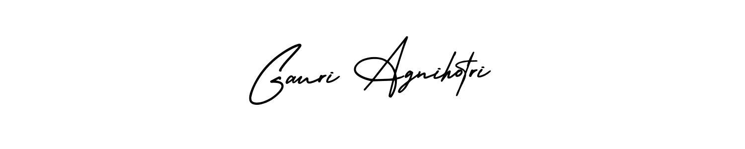 Make a beautiful signature design for name Gauri Agnihotri. With this signature (AmerikaSignatureDemo-Regular) style, you can create a handwritten signature for free. Gauri Agnihotri signature style 3 images and pictures png