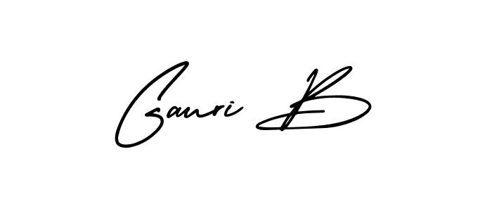 This is the best signature style for the Gauri B name. Also you like these signature font (AmerikaSignatureDemo-Regular). Mix name signature. Gauri B signature style 3 images and pictures png