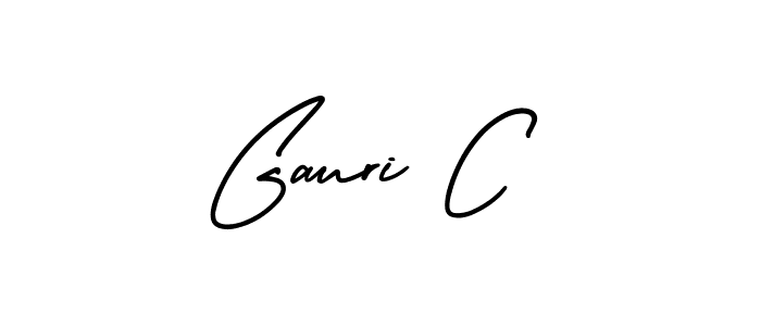 Make a beautiful signature design for name Gauri C. With this signature (AmerikaSignatureDemo-Regular) style, you can create a handwritten signature for free. Gauri C signature style 3 images and pictures png