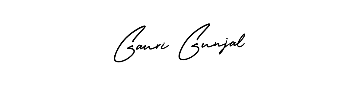 Design your own signature with our free online signature maker. With this signature software, you can create a handwritten (AmerikaSignatureDemo-Regular) signature for name Gauri Gunjal. Gauri Gunjal signature style 3 images and pictures png