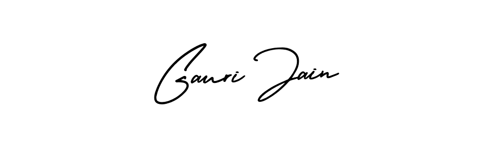 The best way (AmerikaSignatureDemo-Regular) to make a short signature is to pick only two or three words in your name. The name Gauri Jain include a total of six letters. For converting this name. Gauri Jain signature style 3 images and pictures png