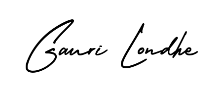 Practice writing Gauri Londhe with the flow of AmerikaSignatureDemo-Regular lettering. A fantastic source of inspiration for developing your personal signature style. Gauri Londhe signature style 3 images and pictures png