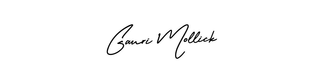Make a beautiful signature design for name Gauri Mollick. With this signature (AmerikaSignatureDemo-Regular) style, you can create a handwritten signature for free. Gauri Mollick signature style 3 images and pictures png
