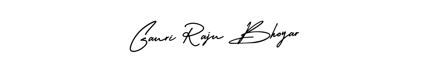 How to make Gauri Raju Bhoyar name signature. Use AmerikaSignatureDemo-Regular style for creating short signs online. This is the latest handwritten sign. Gauri Raju Bhoyar signature style 3 images and pictures png