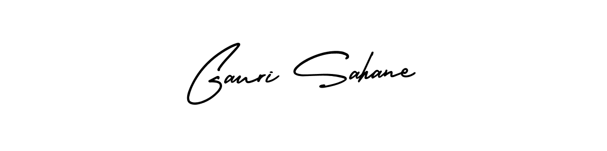 It looks lik you need a new signature style for name Gauri Sahane. Design unique handwritten (AmerikaSignatureDemo-Regular) signature with our free signature maker in just a few clicks. Gauri Sahane signature style 3 images and pictures png