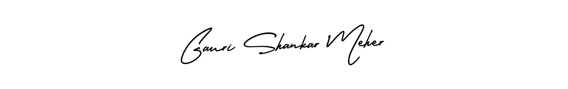 It looks lik you need a new signature style for name Gauri Shankar Meher. Design unique handwritten (AmerikaSignatureDemo-Regular) signature with our free signature maker in just a few clicks. Gauri Shankar Meher signature style 3 images and pictures png