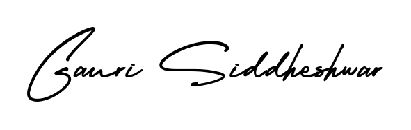 The AmerikaSignatureDemo-Regular font gives name Gauri Siddheshwar a signature that looks effortless yet distinguished. Download high-res PNG instantly. Gauri Siddheshwar signature style 3 images and pictures png