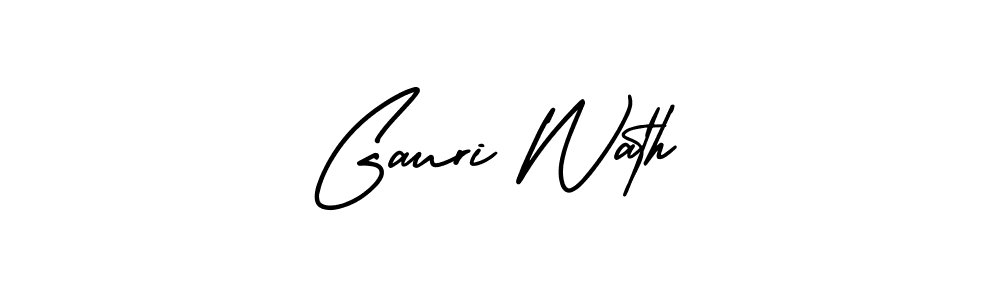 Design your own signature with our free online signature maker. With this signature software, you can create a handwritten (AmerikaSignatureDemo-Regular) signature for name Gauri Wath. Gauri Wath signature style 3 images and pictures png