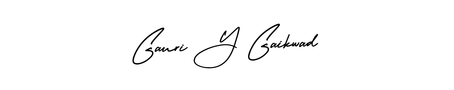 Make a beautiful signature design for name Gauri Y Gaikwad. With this signature (AmerikaSignatureDemo-Regular) style, you can create a handwritten signature for free. Gauri Y Gaikwad signature style 3 images and pictures png