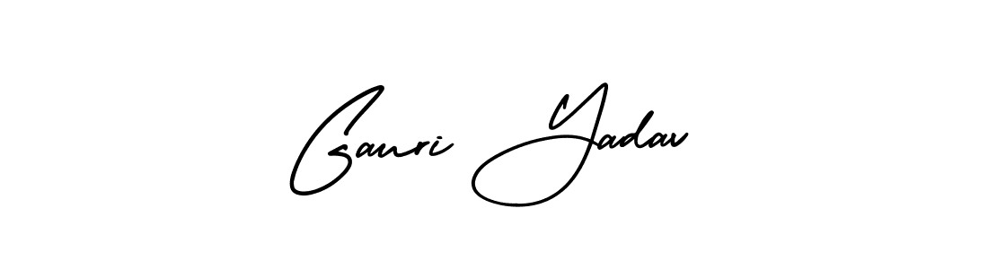 Also You can easily find your signature by using the search form. We will create Gauri Yadav name handwritten signature images for you free of cost using AmerikaSignatureDemo-Regular sign style. Gauri Yadav signature style 3 images and pictures png