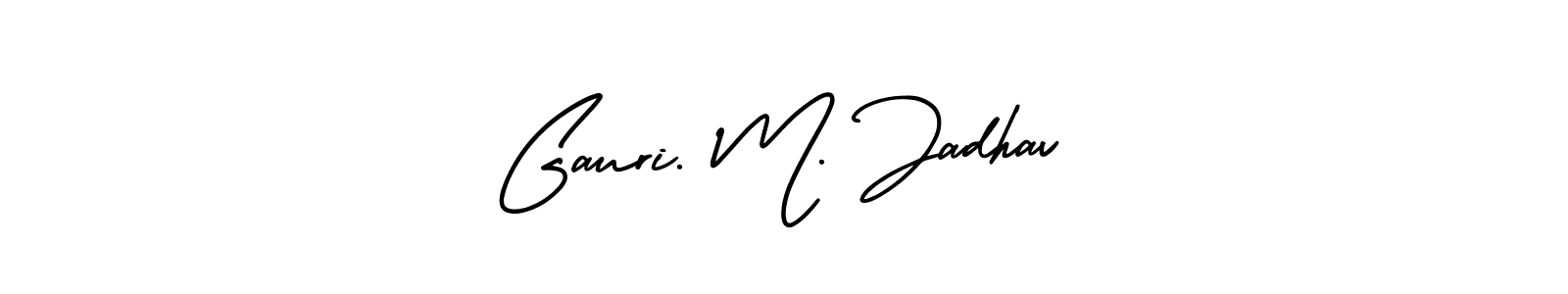 Also You can easily find your signature by using the search form. We will create Gauri. M. Jadhav name handwritten signature images for you free of cost using AmerikaSignatureDemo-Regular sign style. Gauri. M. Jadhav signature style 3 images and pictures png